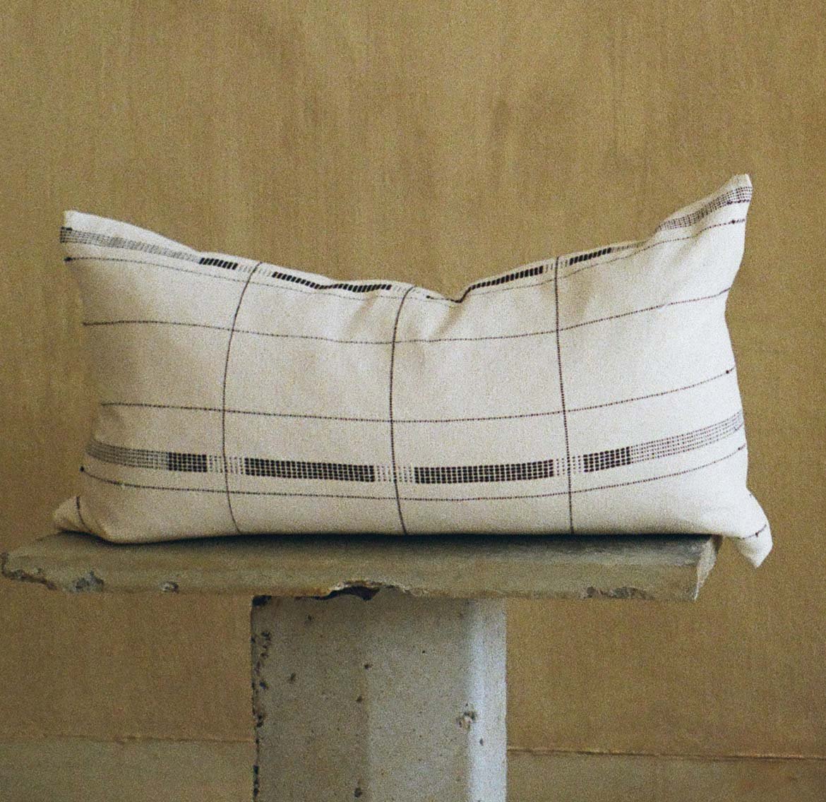 an image of the meridian cushion on a stack of bricks