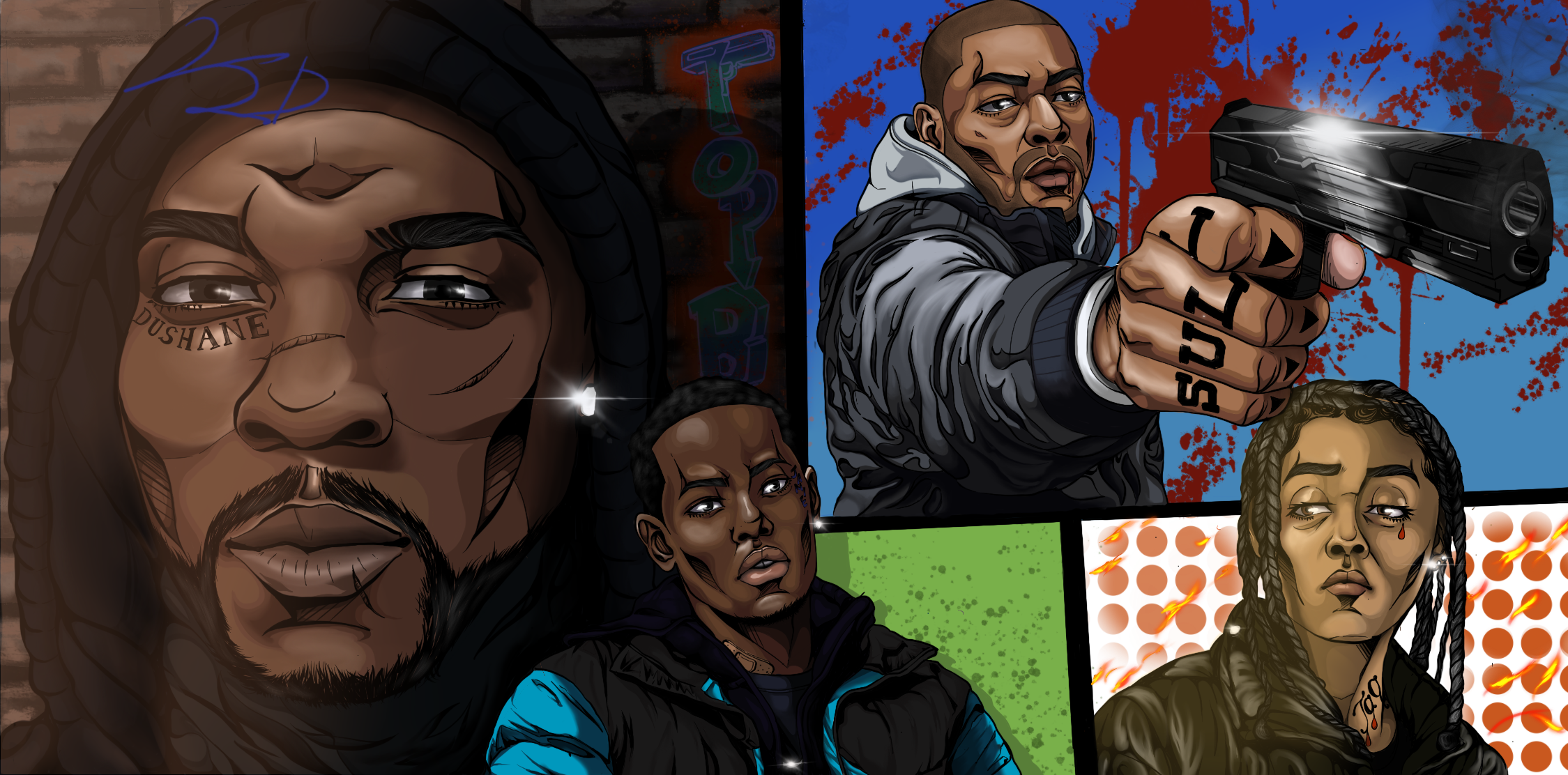 Top boy comic art