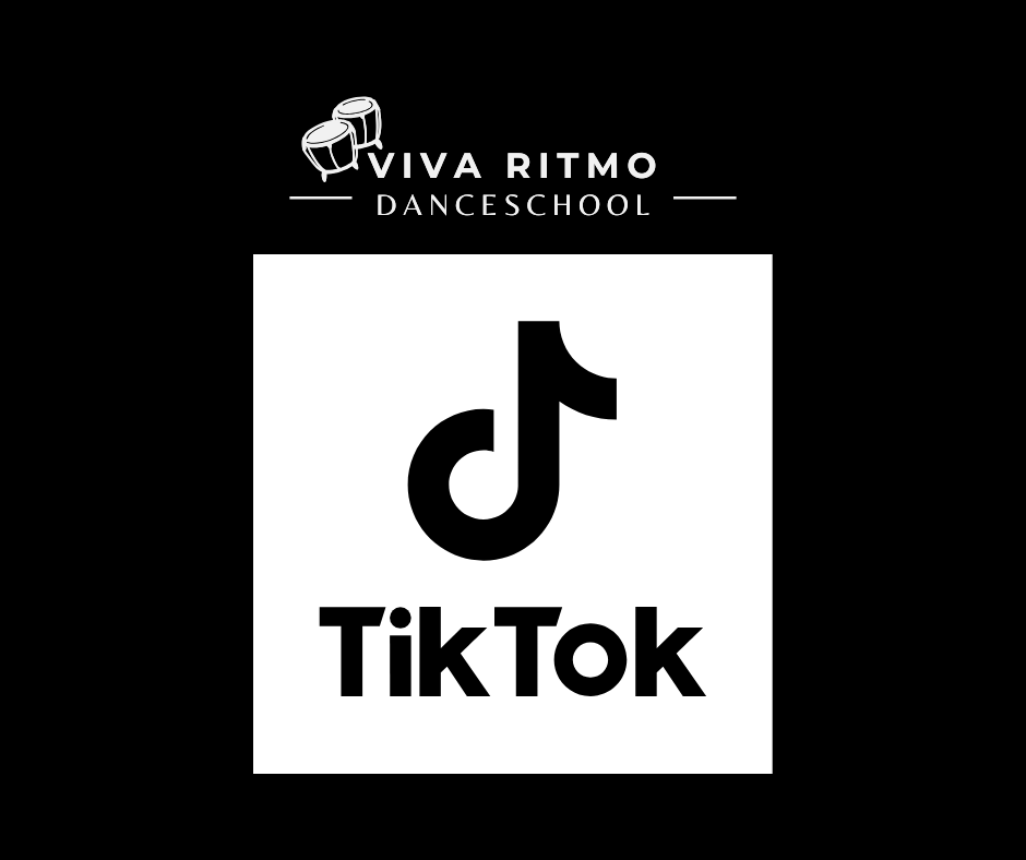 Logo for Viva Ritmo Dance School featuring a TikTok logo with musical note, and text for Viva Ritmo Dance School.