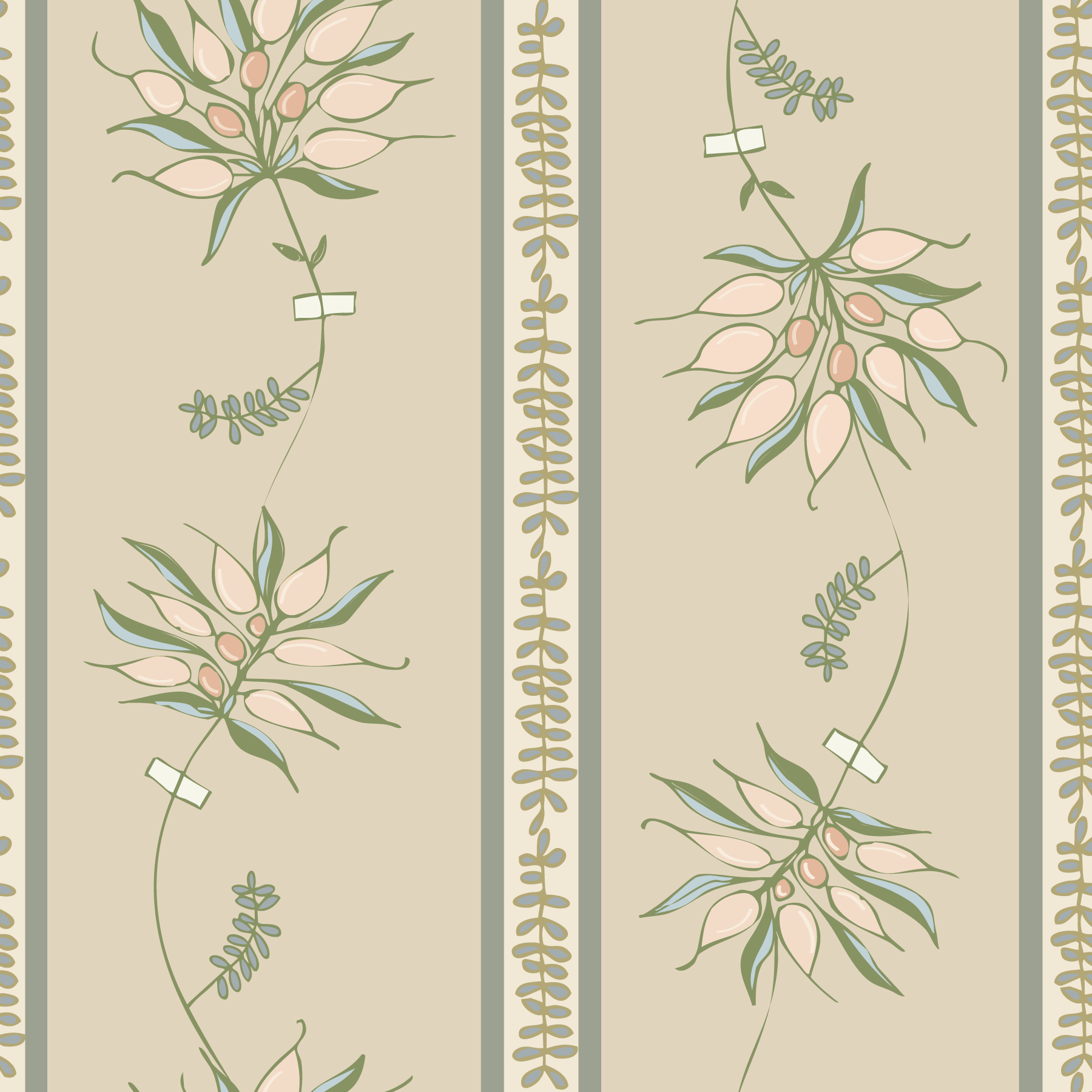 Herbarium Stripe Earl Grey