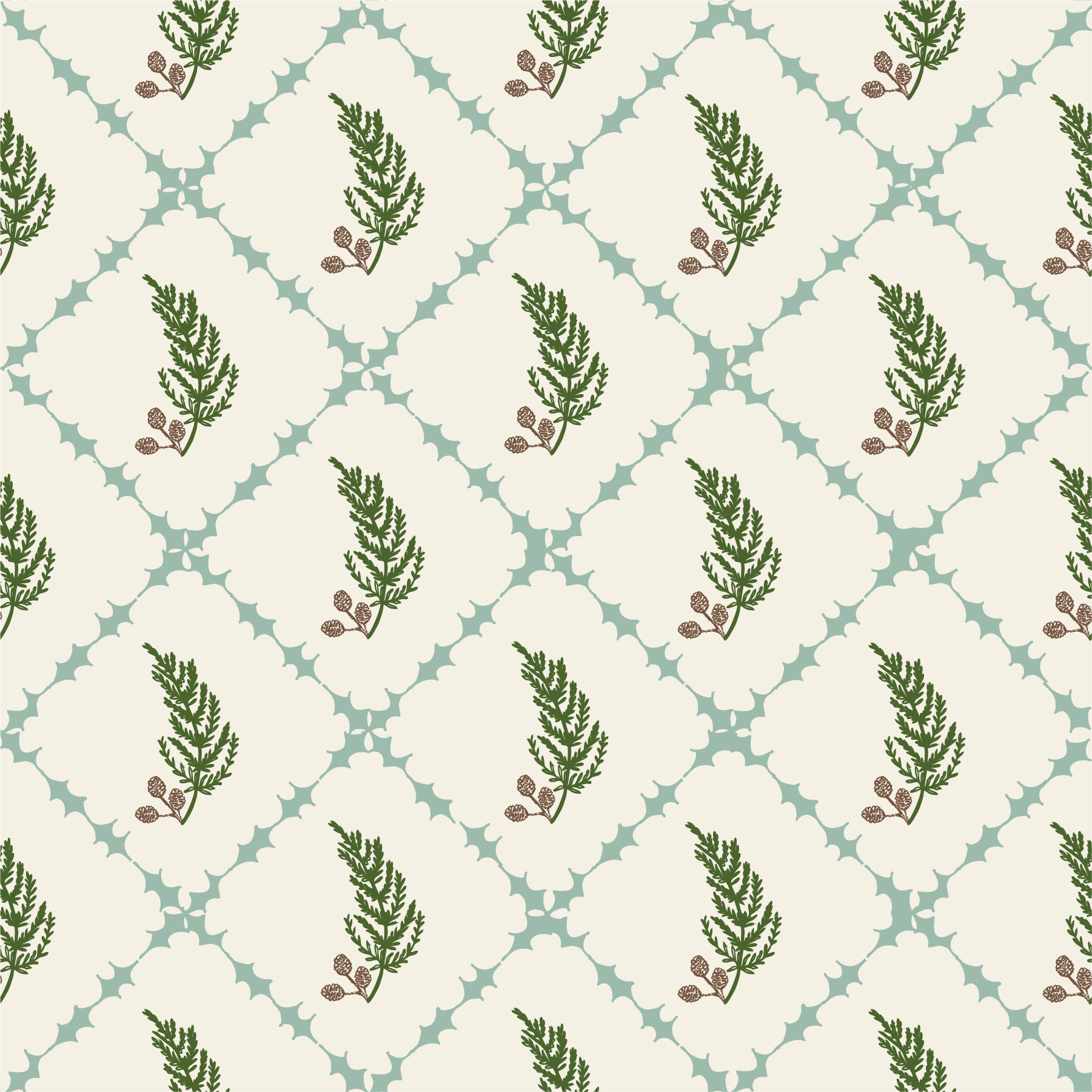 Pine Sprigs and Holly