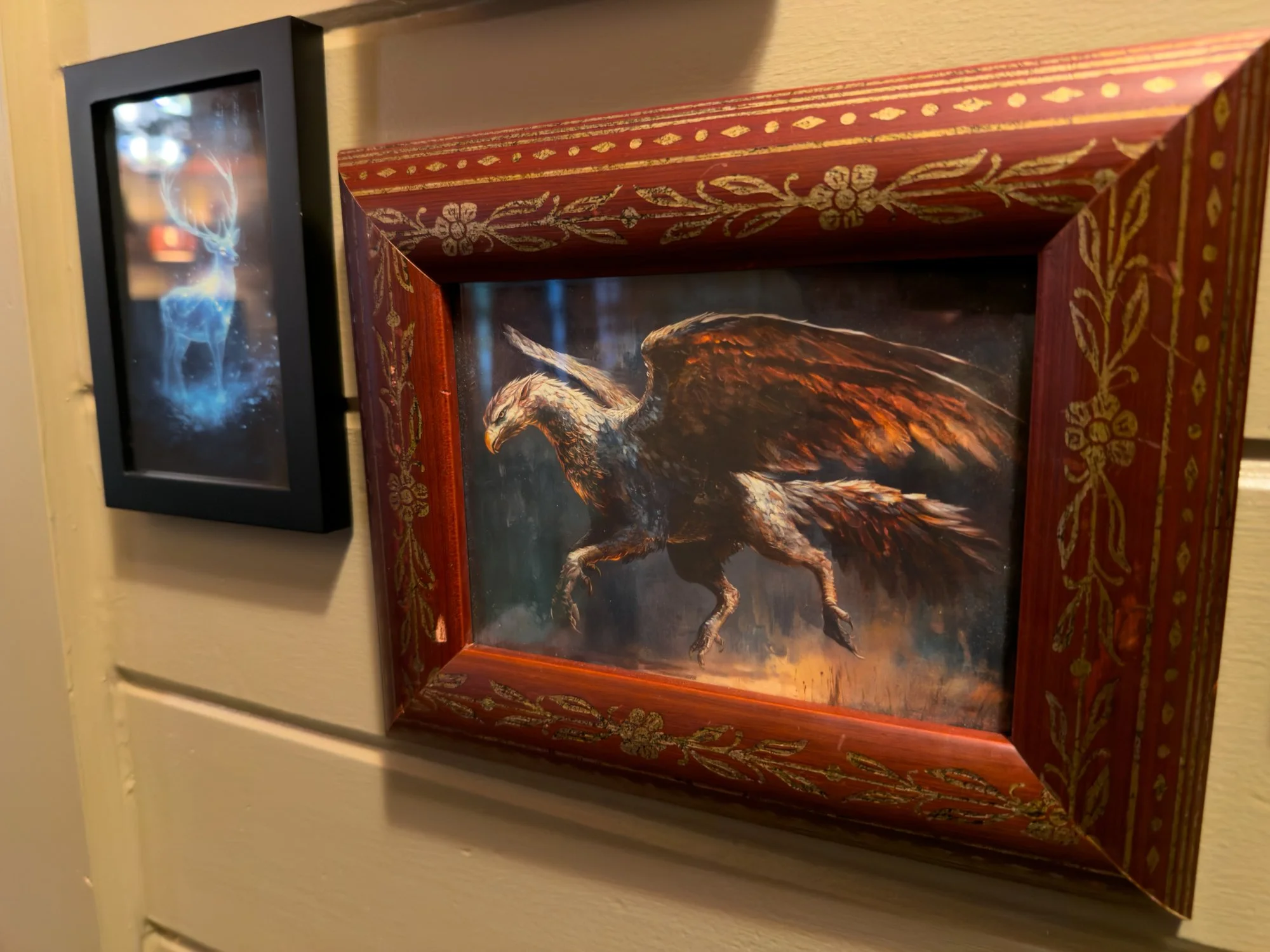 The hippogriff picture in the hallway