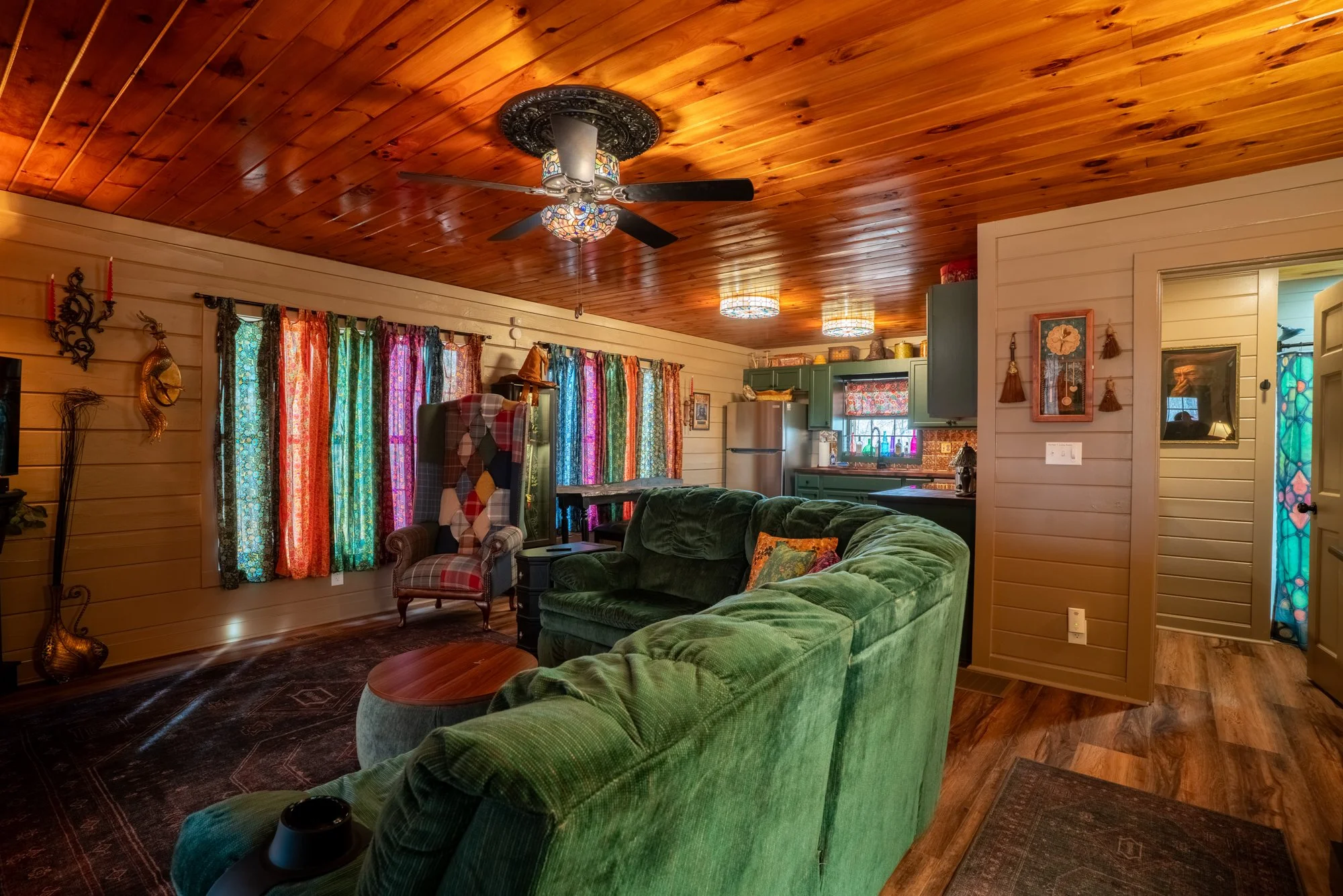 Some warm living room examples from The Wizard Hideout