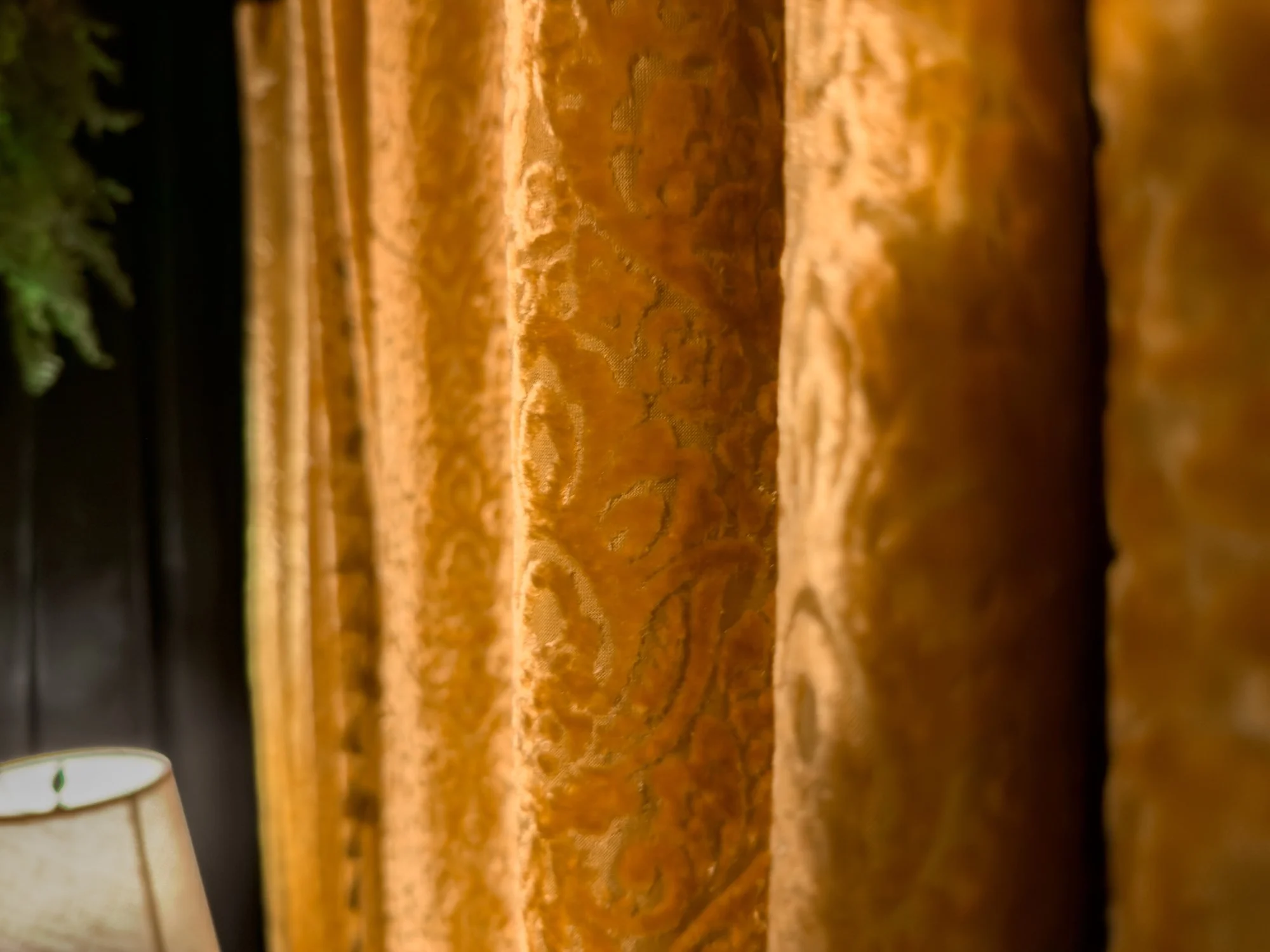 Hufflepuff curtains from The Wizard Hideout in Blue Ridge, Georgia