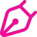 Pink fountain pen nib