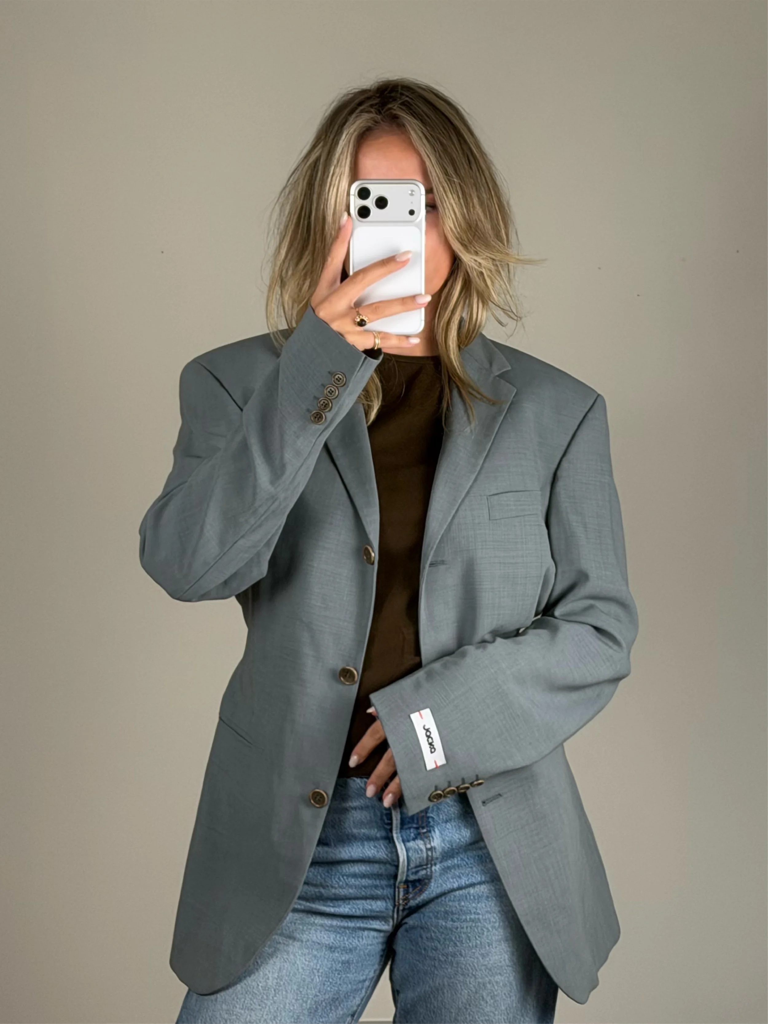 Sculpt -  Frosted Petrol Grey | Remade blazer
