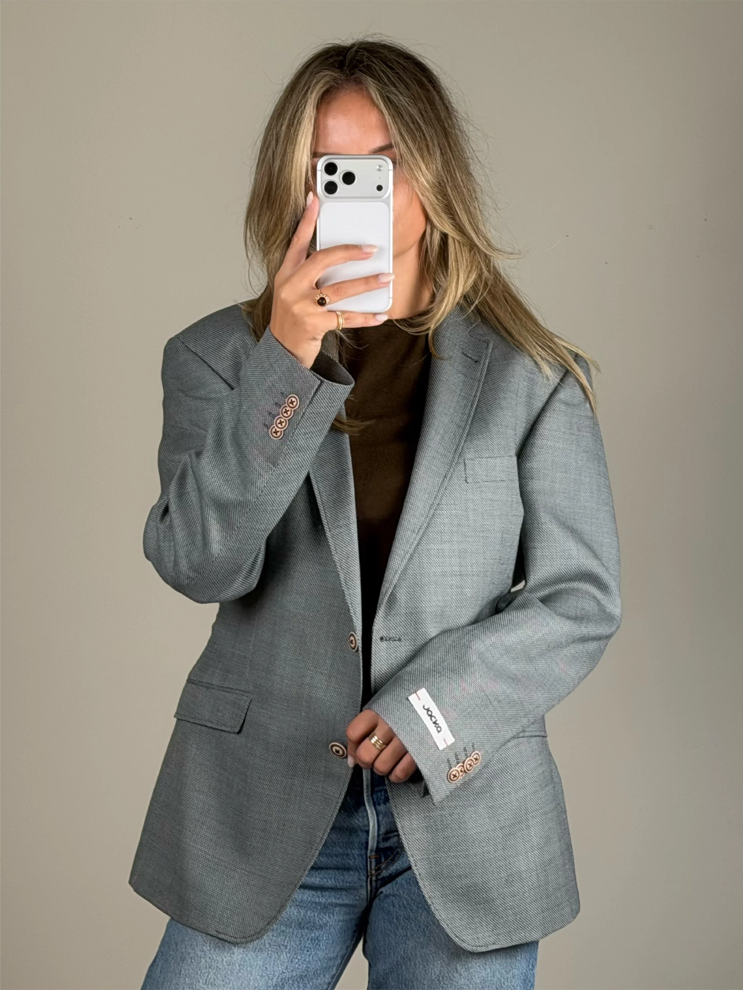 Sculpt -  Cool Mid Grey | Remade blazer