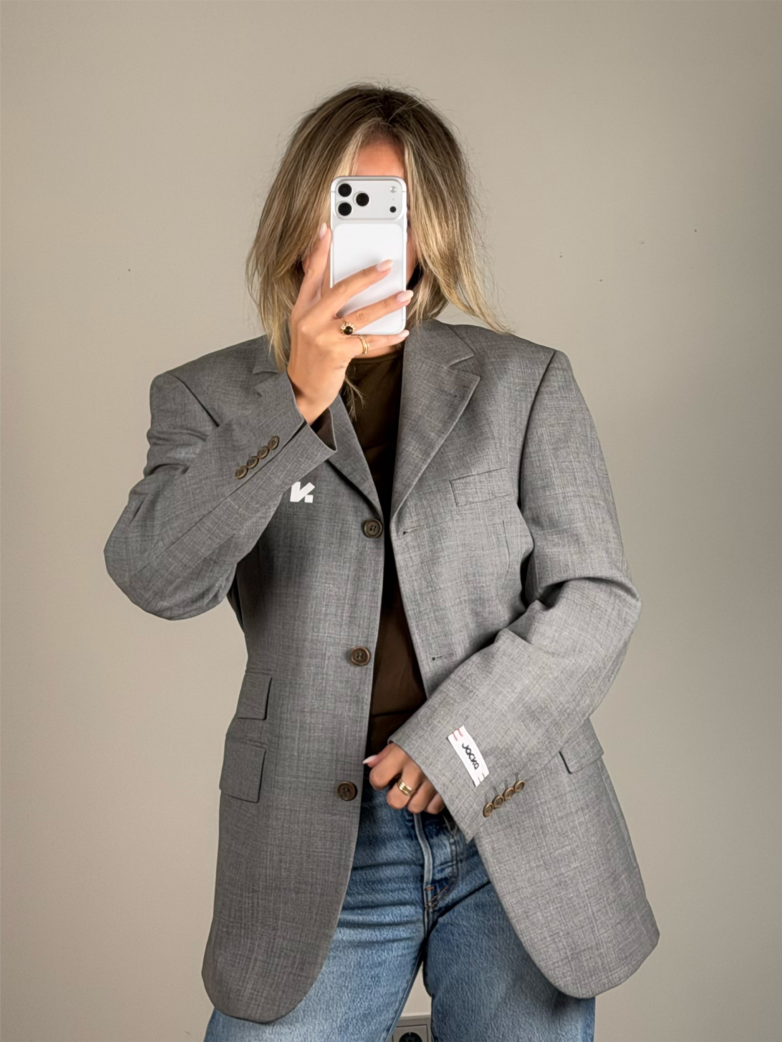 Sculpt - Mid Grey Melange | Remade blazer