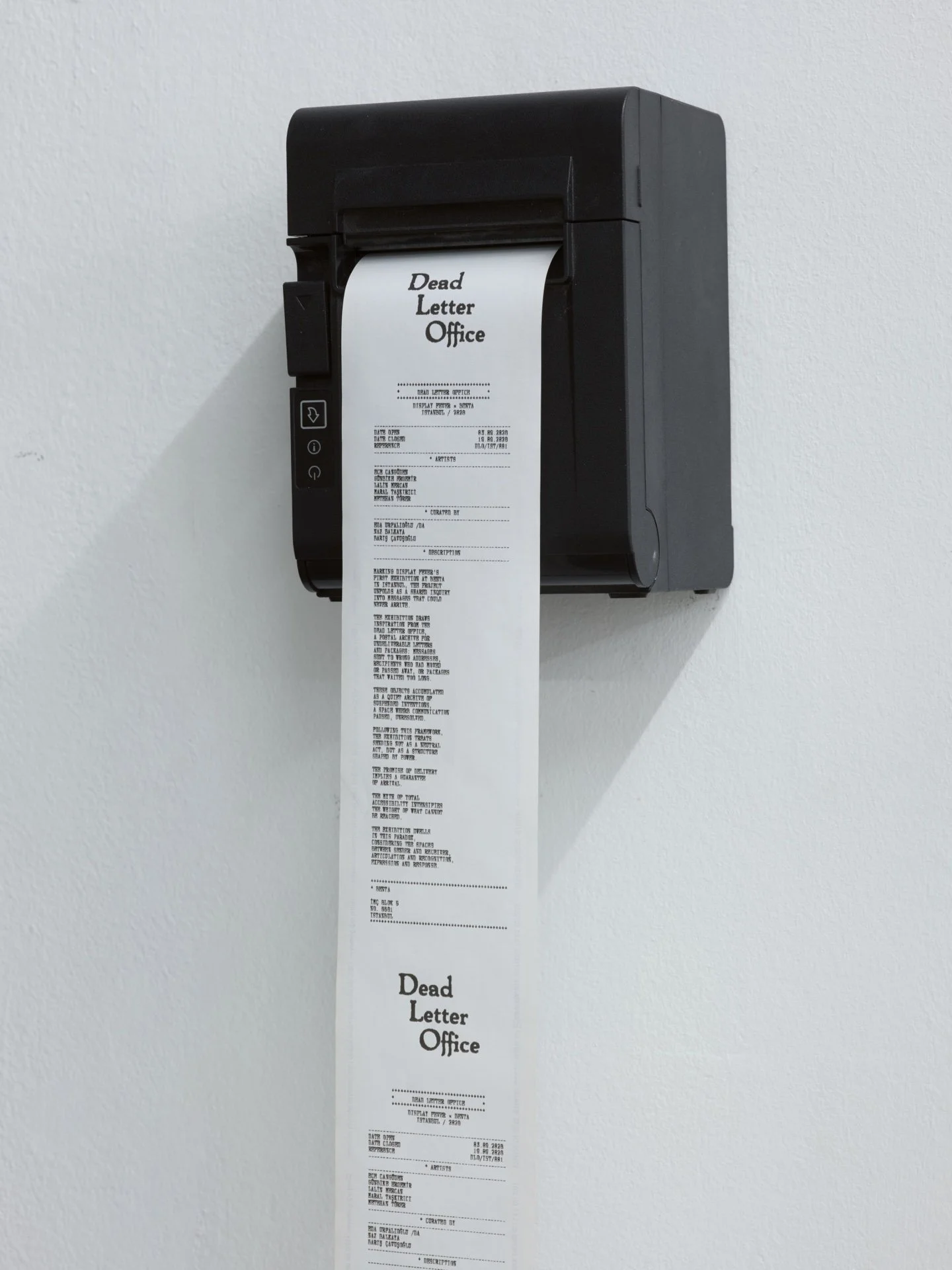 Dead Letter Office by Ece Cangüden, Günbike Erdemir, Lalin Mercan, Maral Taşkırıcı and Metehan Törer at BENTA, Istanbul