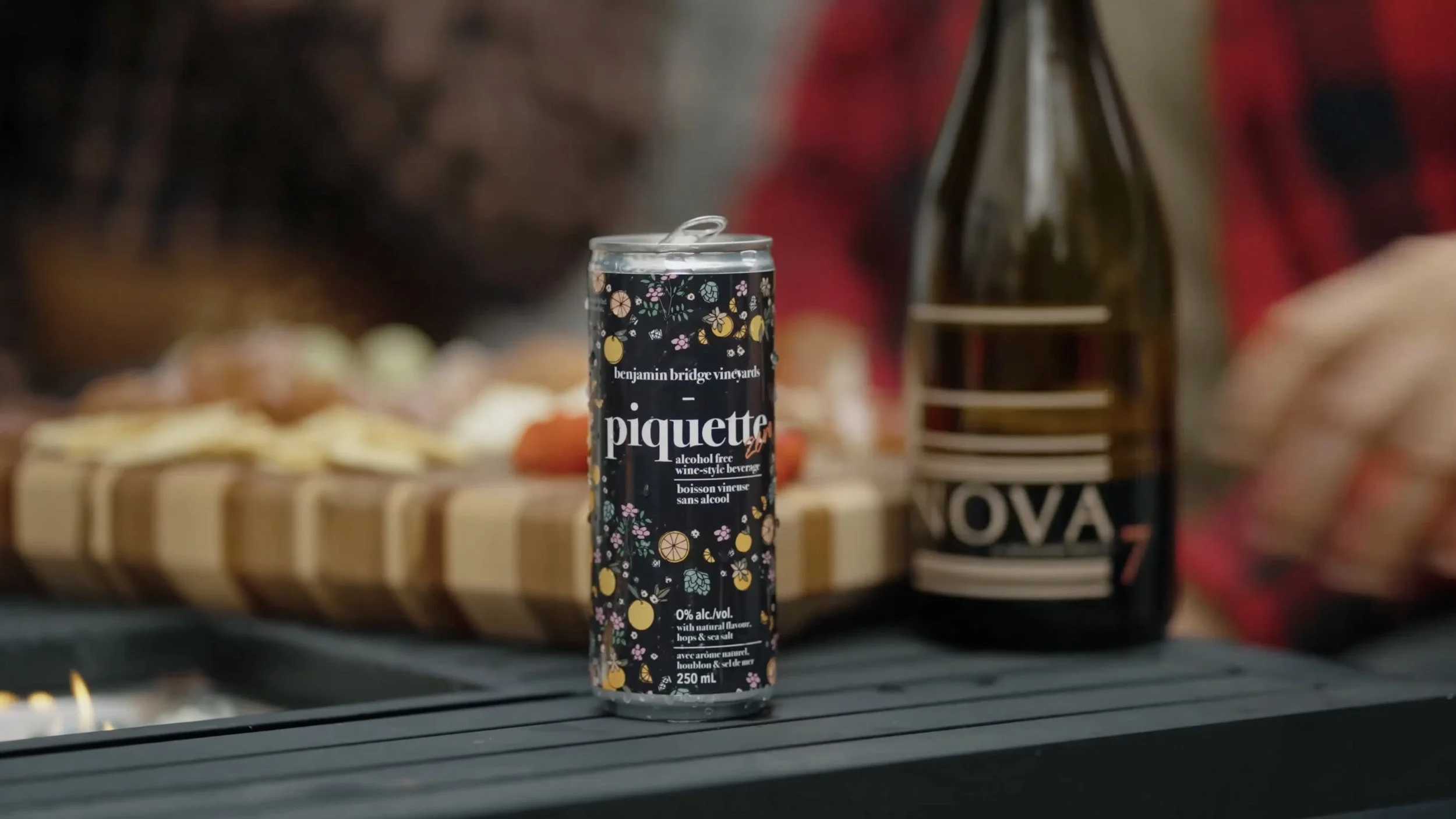 Piquette zero beverage can on a table
