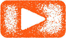 YouTube play button icon with orange background