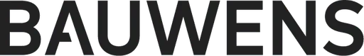 Logo des Projektentwicklers BAUWENS in dunkler Schrift auf hellem Hintergrund.