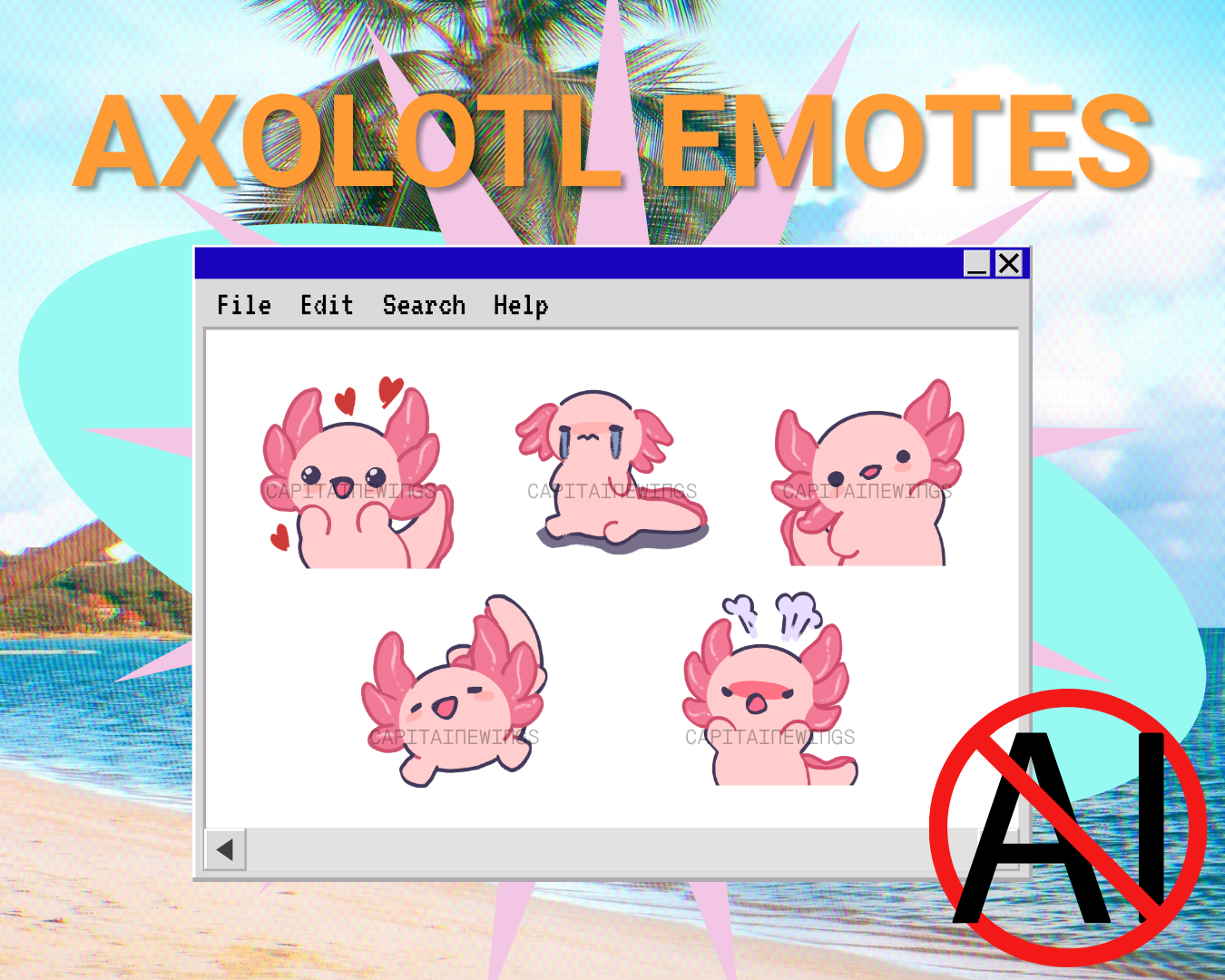 Axolotl Emotes Pack