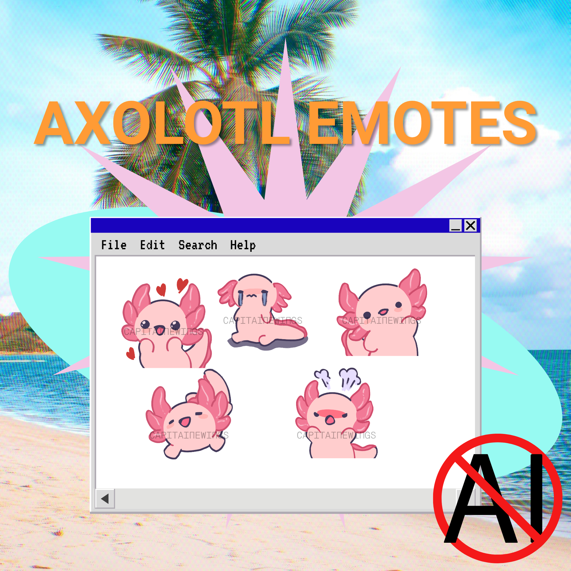Axolotl Emotes Pack