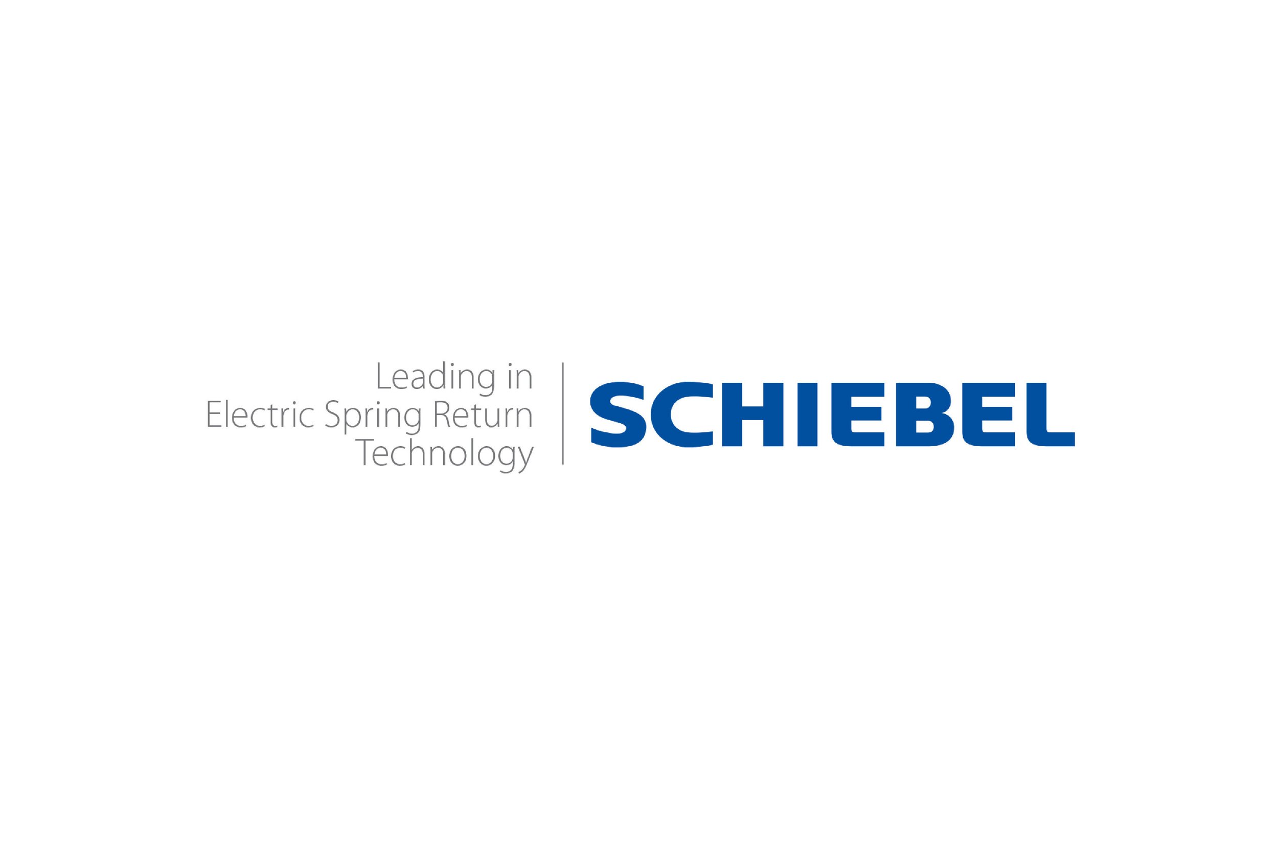 Schiebel logo with the slogan 'Leading in Electric Spring Return Technology'