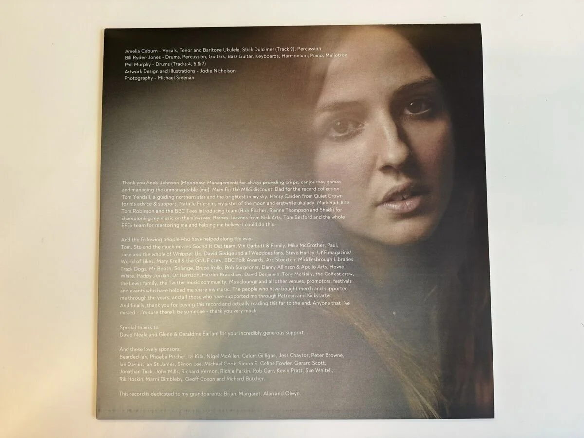 Vinyl Layout (Insert) - Amelia Coburn - Between the Moon and the Milkman (artwork photography Mike Sreenan)