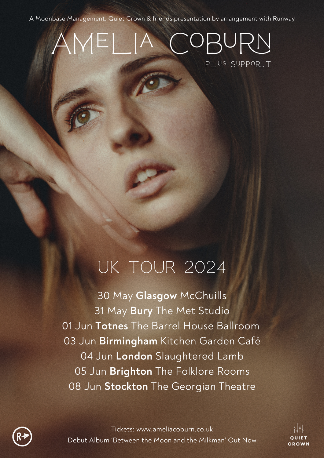 Tour Poster Design - Amelia Coburn (photography Mike Sreenan)