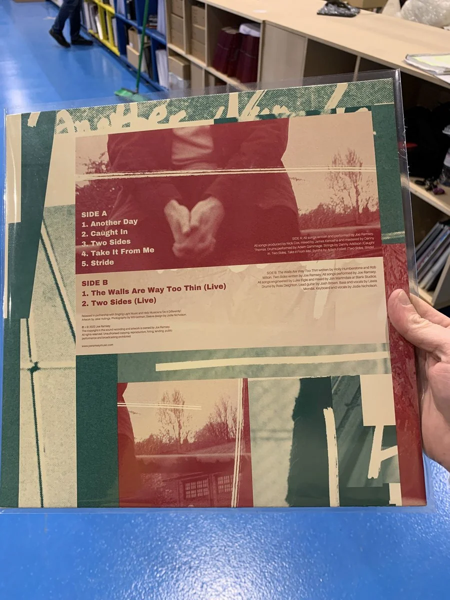 Vinyl Layout - Joe Ramsey - Making Notes EP (Original Artwork by Jake Hollings)