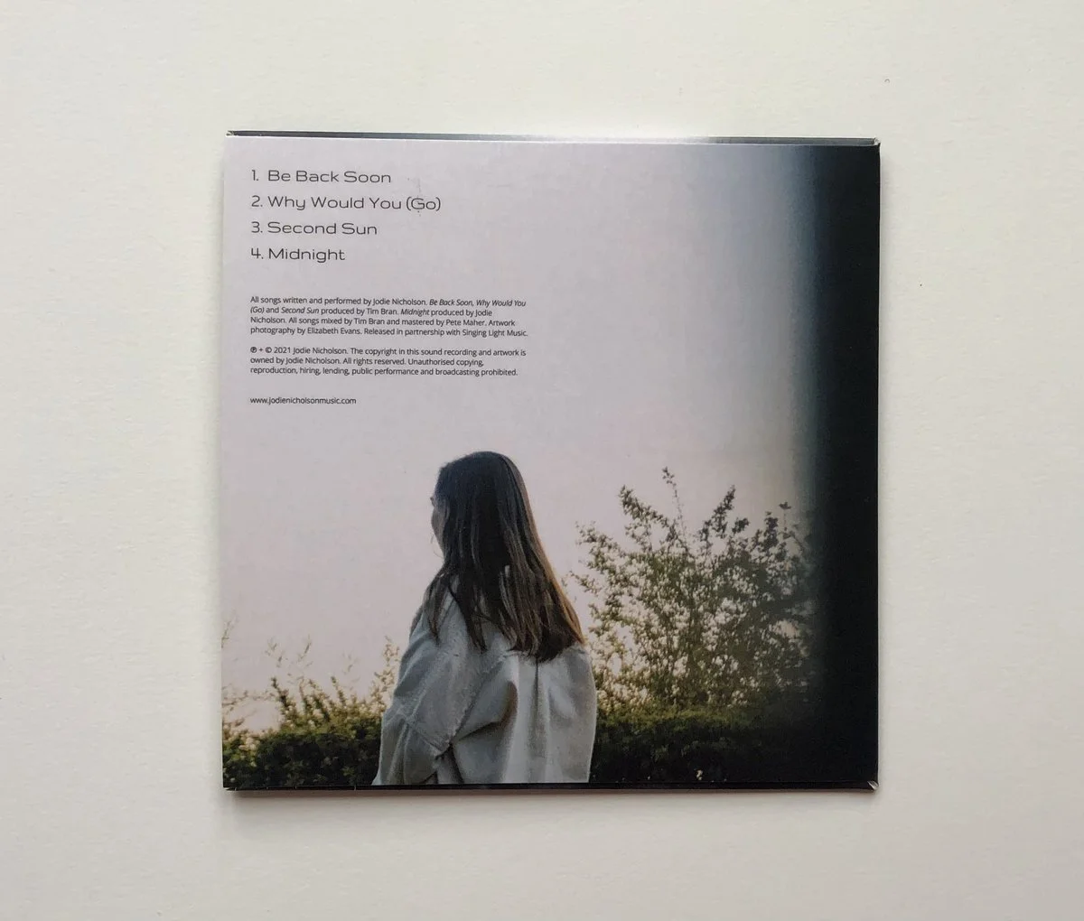 CD Layout Design - Jodie Nicholson - Can't Escape the Feeling