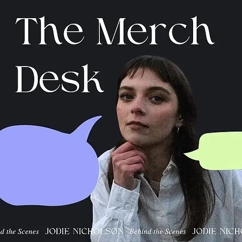 Podcast Cover - Jodie Nicholson - The Merch Desk