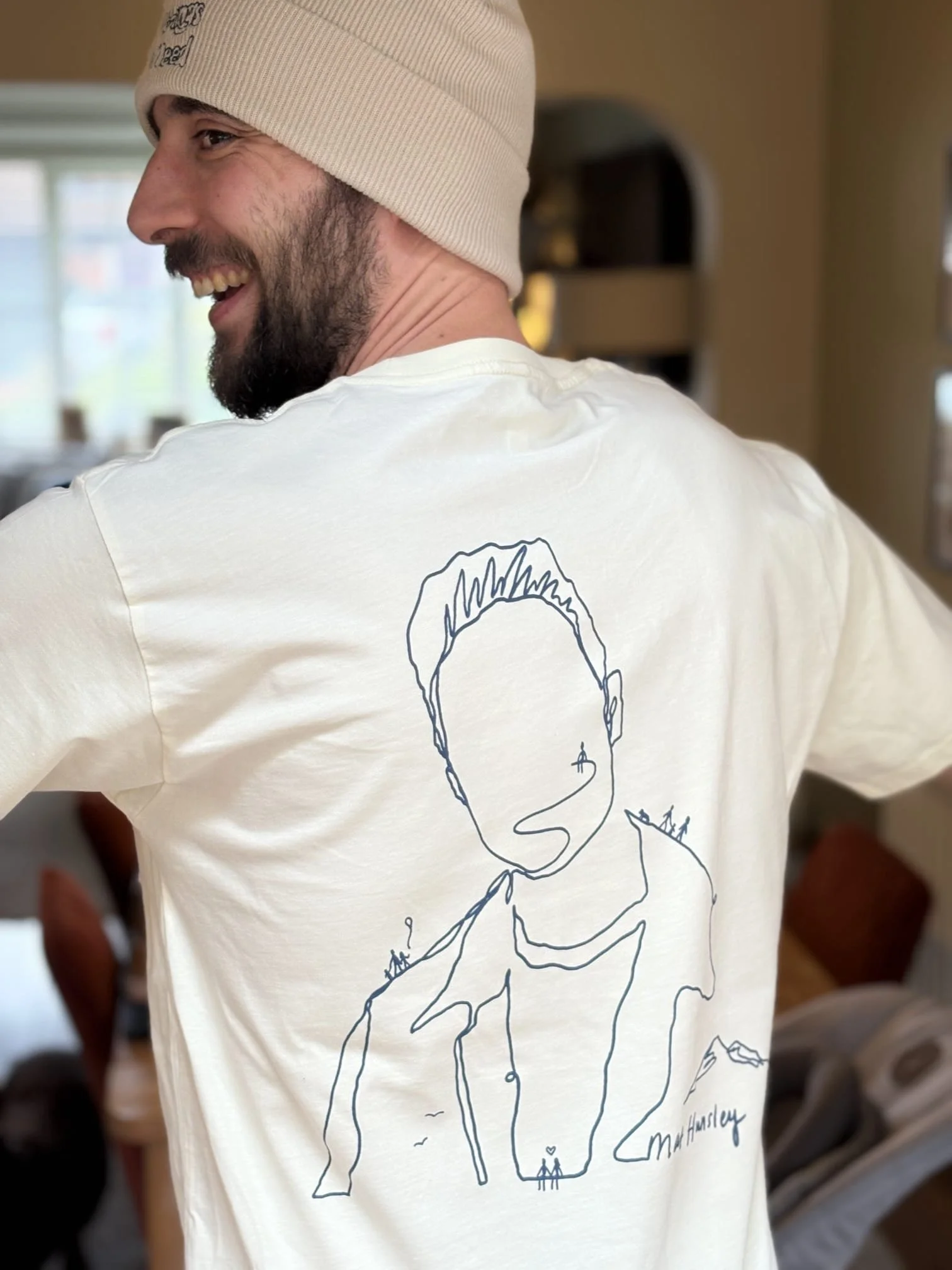 Merch Design (T-shirt Back and Beanie) - Mat Hunsley - The Things We Need