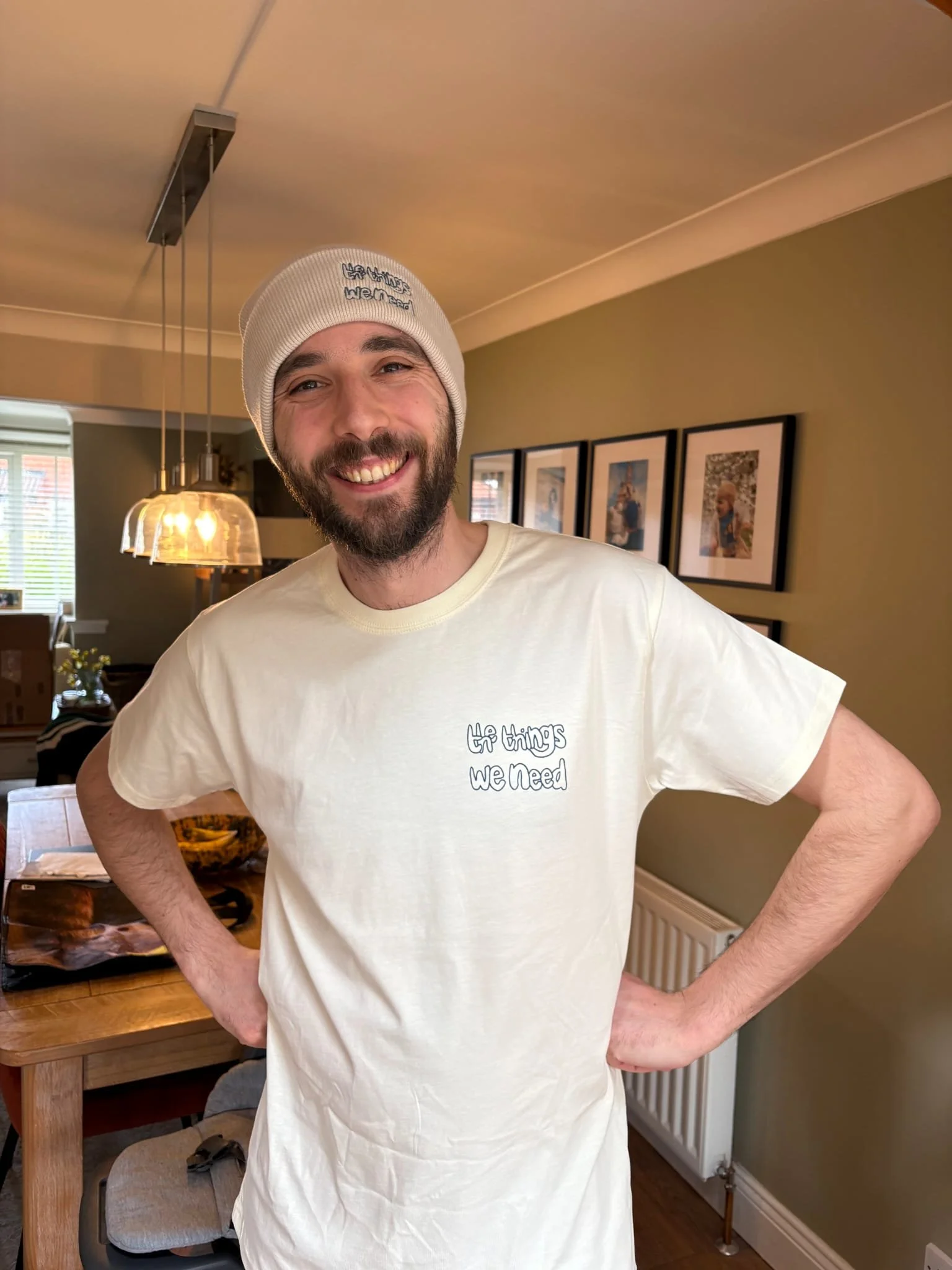 Merch Design (T-shirt Front and Beanie) - Mat Hunsley - The Things We Need