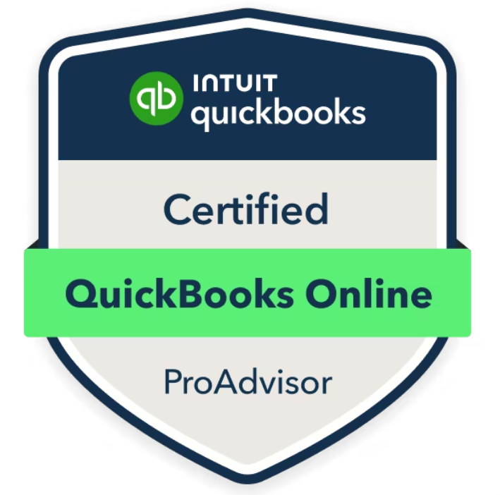 Certified QuickBooks Online ProAdvisor badge from Intuit QuickBooks.