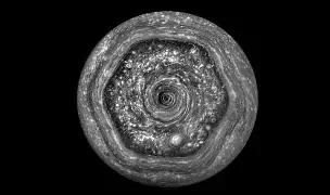 Saturn's South Pole Decagon: A Ten Sided Shape That Was Not There Before