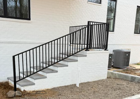Image of Custom Handrail On Exterior Stairs