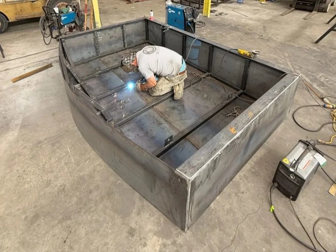 Image of Casey Blair Welding a Custom Metal Project