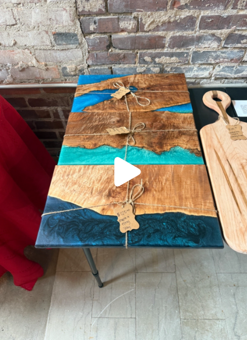 Image of Custom Wood and Resin Cutting Boards
