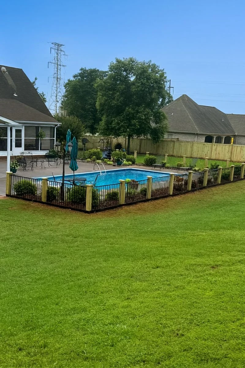 Image of Custom Aluminum Fence around Pool