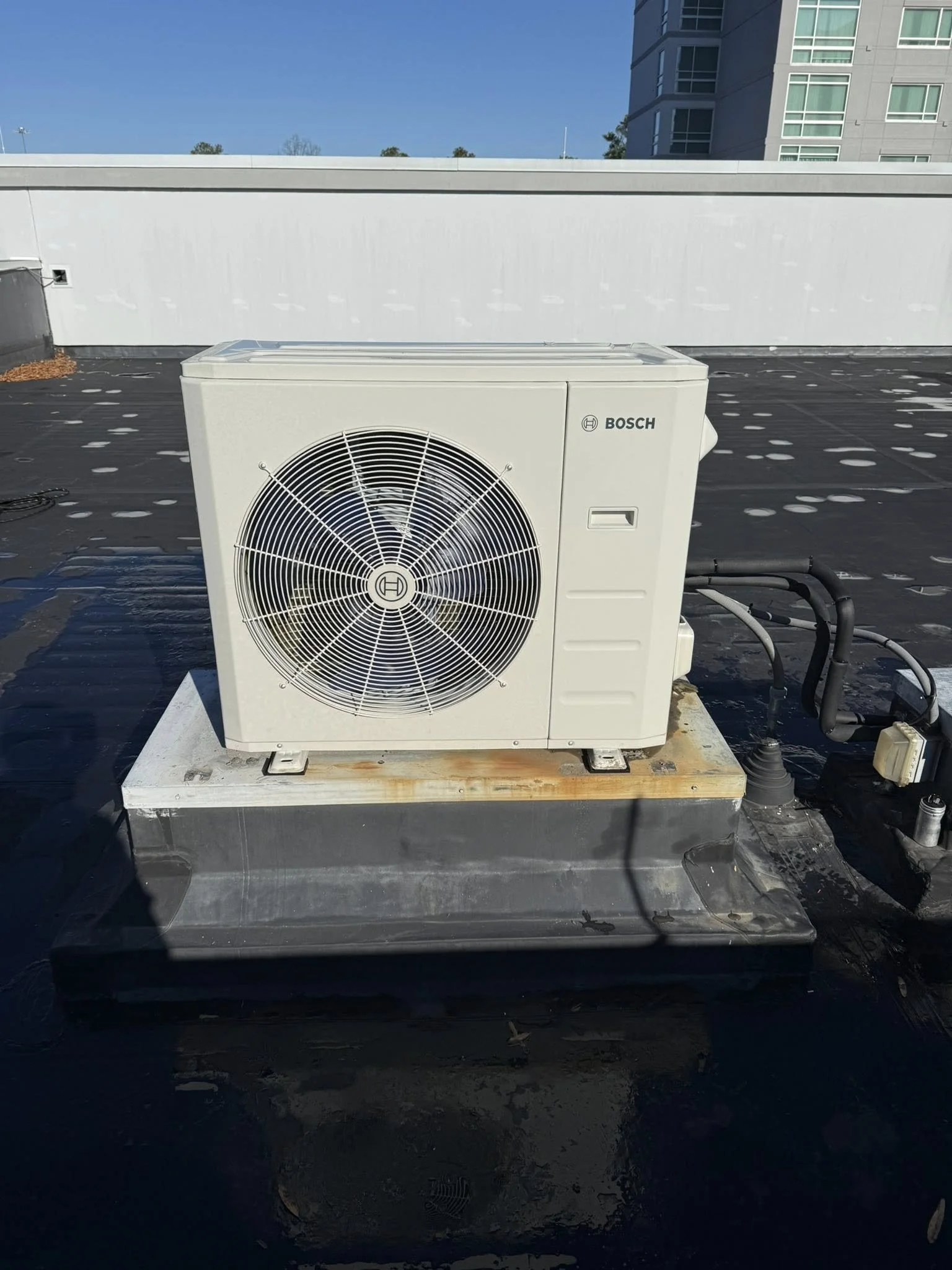 After: Roof top mini-split 3 ton Bosch unit