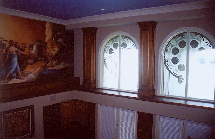 carved glass windows