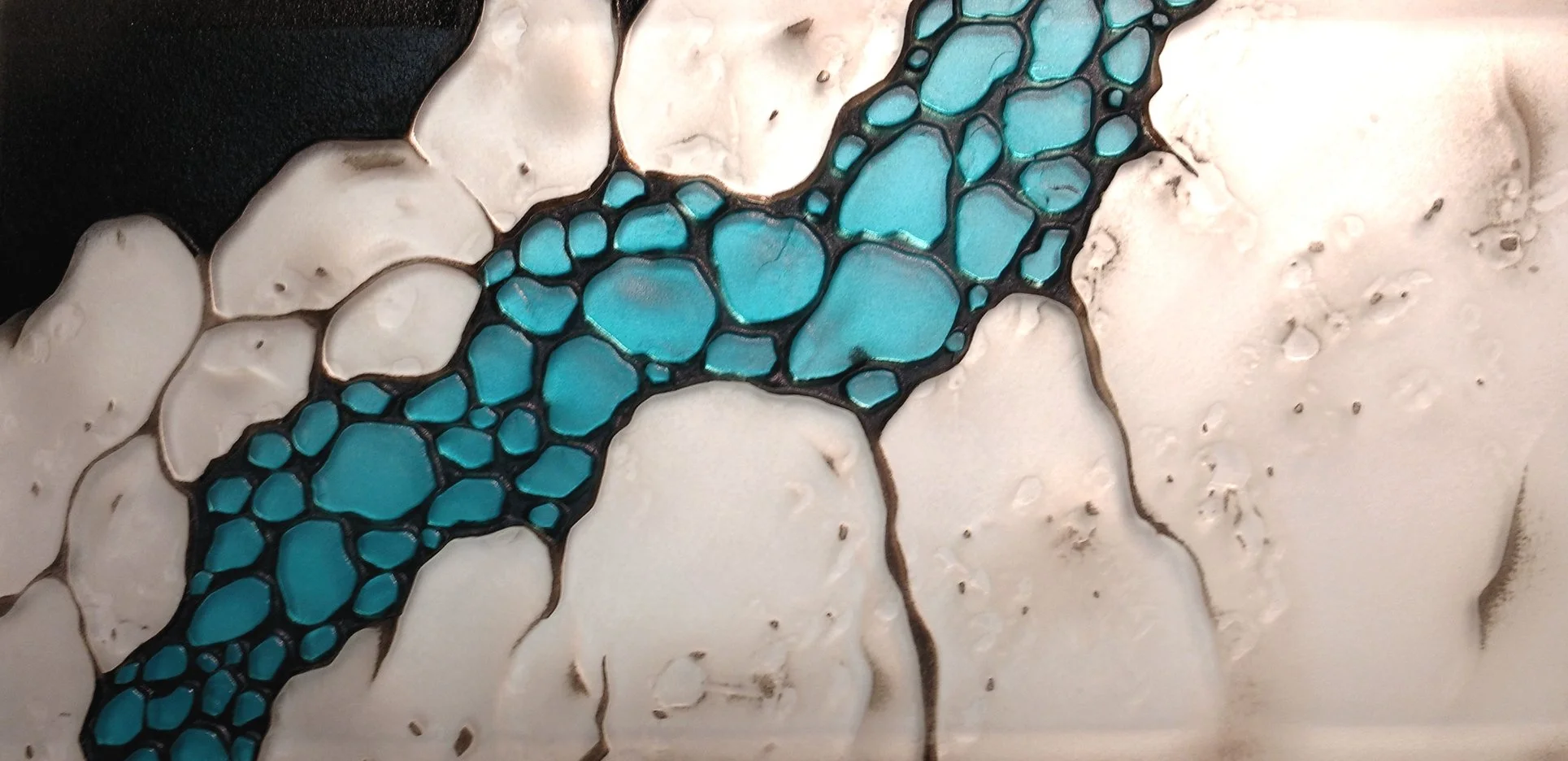 glass with depth and color