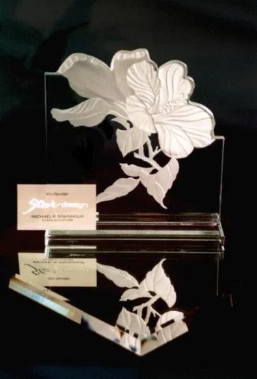 carved glass cut-out