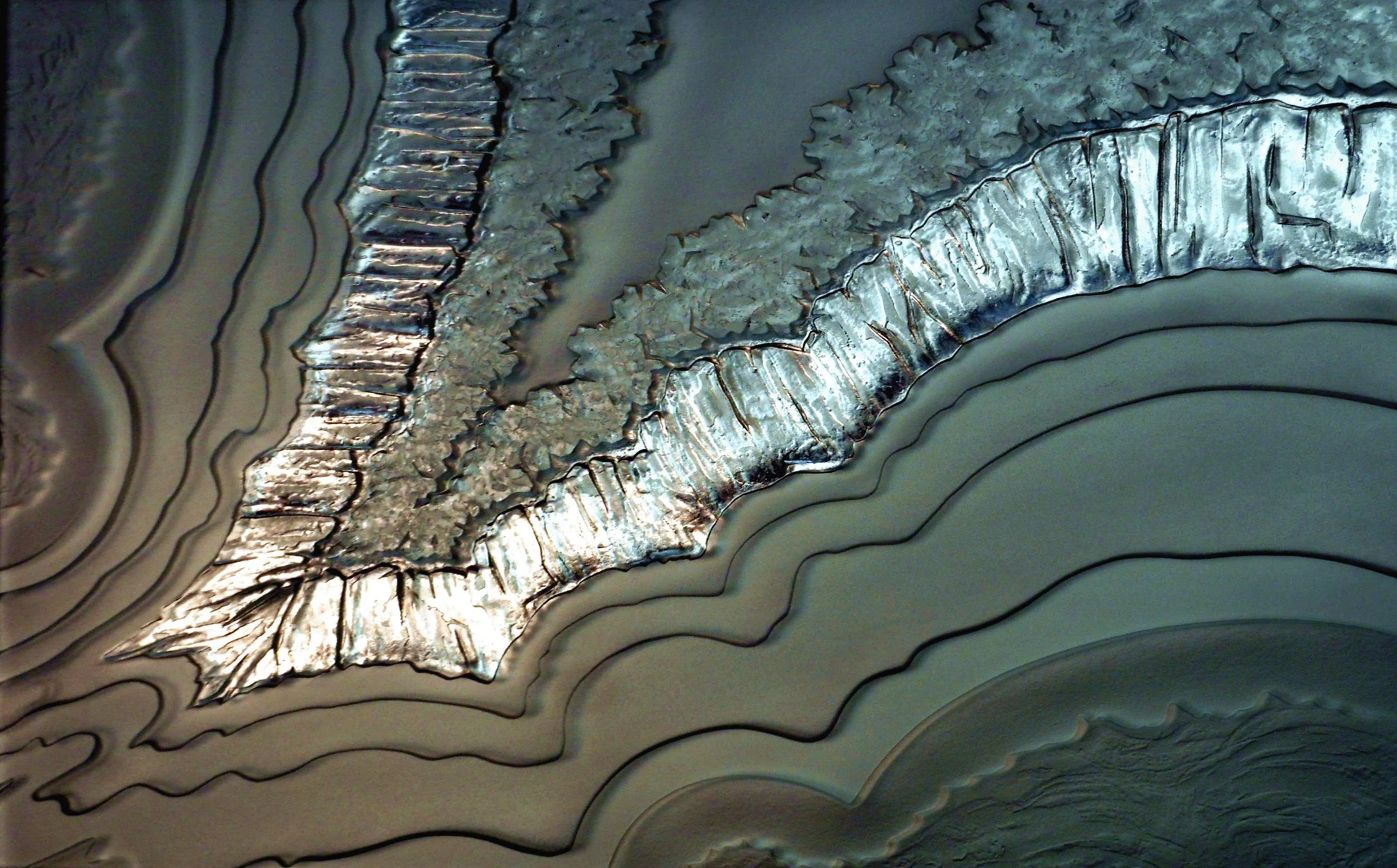 textured glass abstract carving