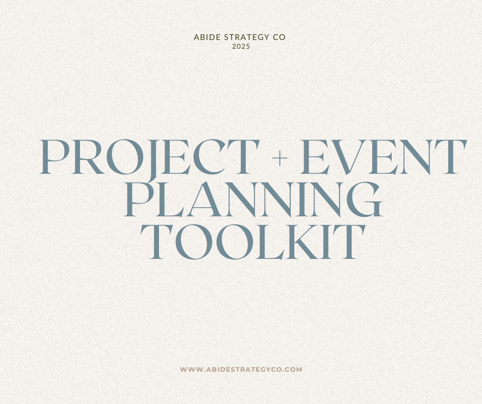 Project & Event Planning Toolkit