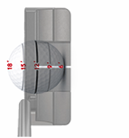 15 foot putt — putter face at distance line