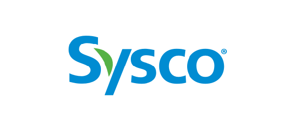 Sysco logo with blue and green text.