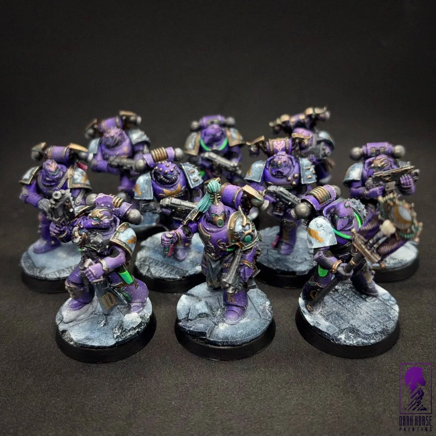 Been sitting on these guys for awhile, needing to finish them up. Now I need to go back and do a Vox!

#miniaturepainting  #warhammer40k #paintingwarhammer #gamesworkshop #horusheresy #warhammer30k #hobbyprogress #tabletopgaming #miniaturesofinstagra