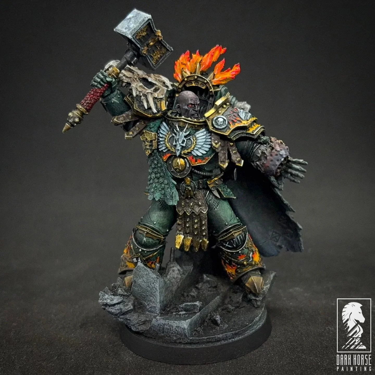 Some pics on the small base so you can see Vulkan a bit better. 

#miniaturepainting #warhammer #warhammer40k #paintingwarhammer #gamesworkshop #horusheresy #warhammer30k #hobbyprogress #tabletopgaming #miniaturesofinstagram #hardforheresy #fullypain