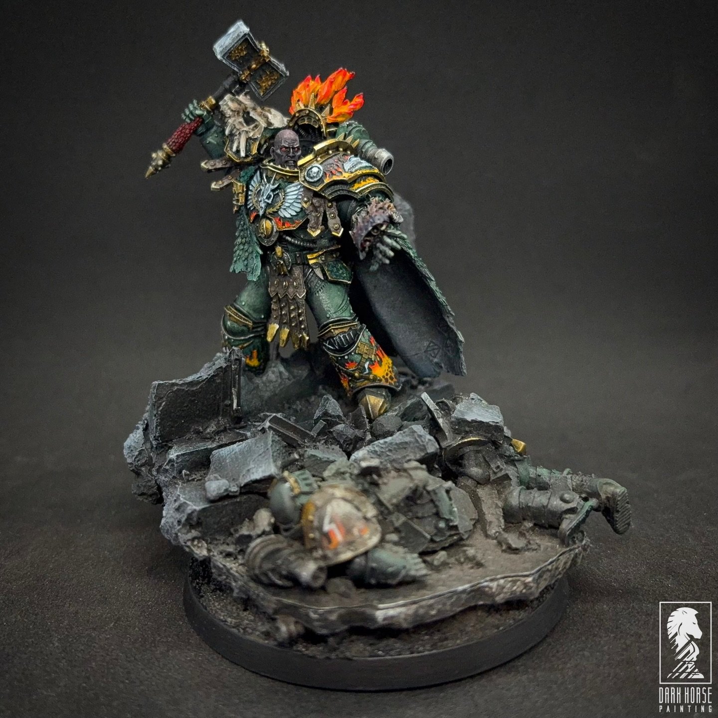 Vulkan is the seventh Primarch I have completed. I know someone who wants people rate him as one of the best in the series. After considerable time with him, I find I agree. 

#miniaturepainting #warhammer #warhammer40k #paintingwarhammer #gamesworks