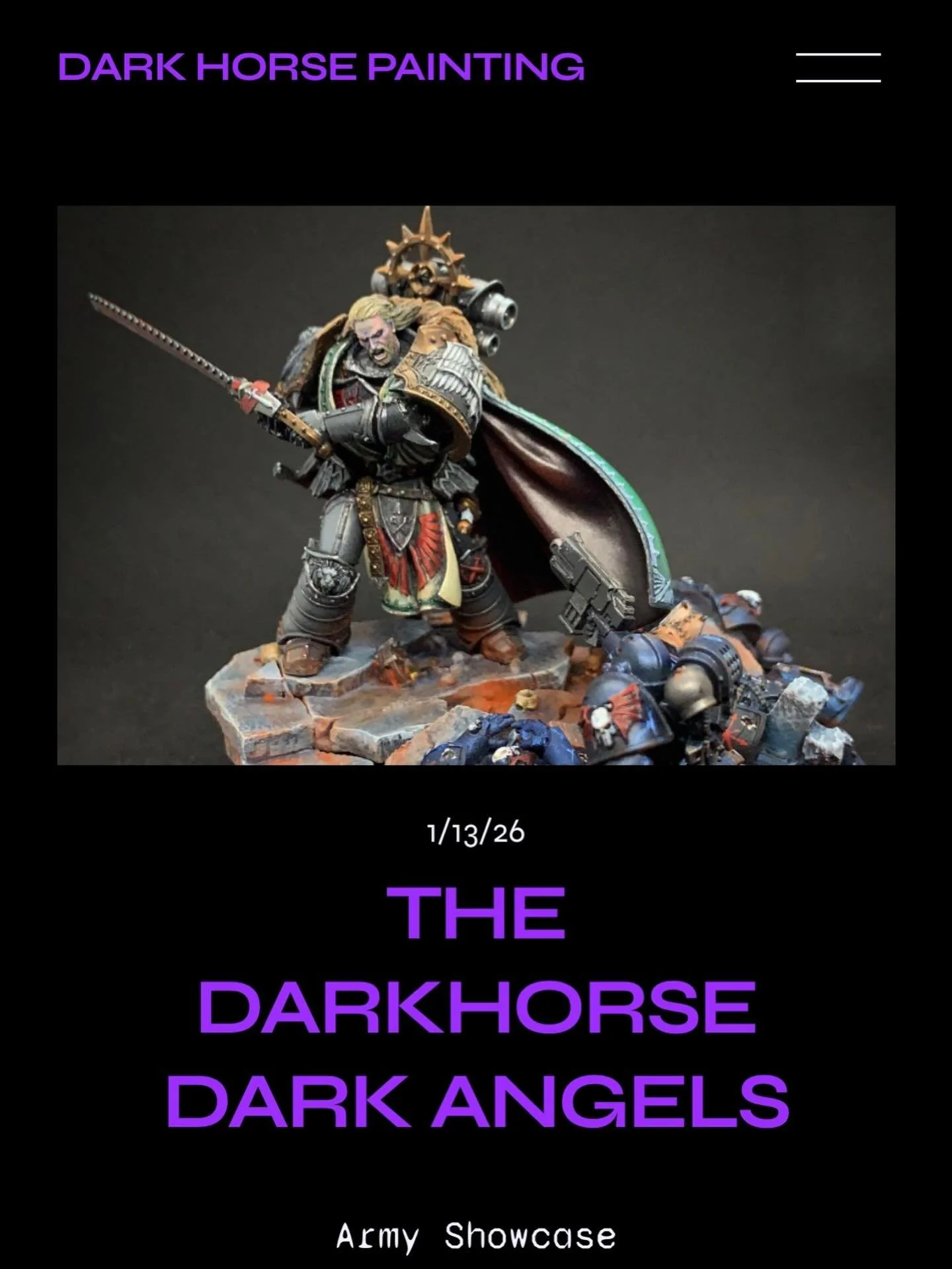 New blog post up! This is a showcase of my first love, the First Legion! 

https://www.darkhorsepainting.com/

#horusheresy #ageofdarkness #warhammer30k #darkangels30k #darkangels