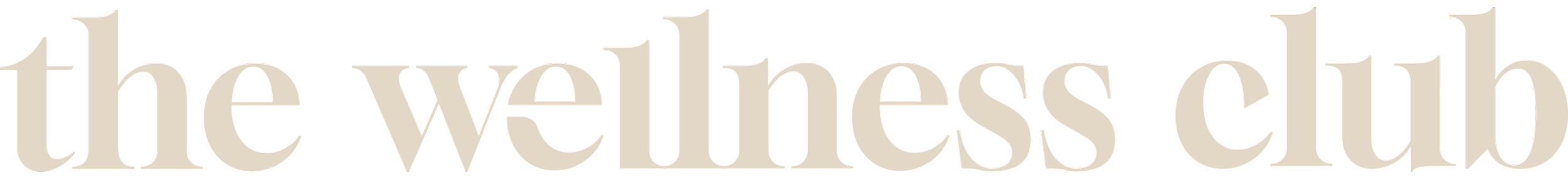 The Wellness Club logo with stylized text in a modern font.