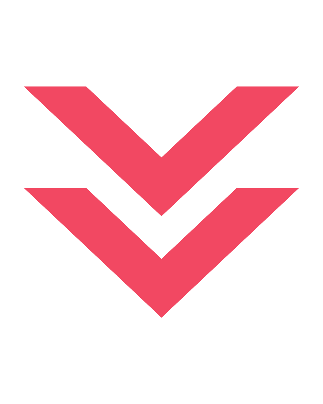 Three downward pointing pink arrows stacked vertically on a black background.