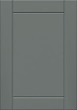 Gray door with a simple design and a subtle frame.