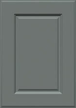A plain gray door with a rectangular inset panel.