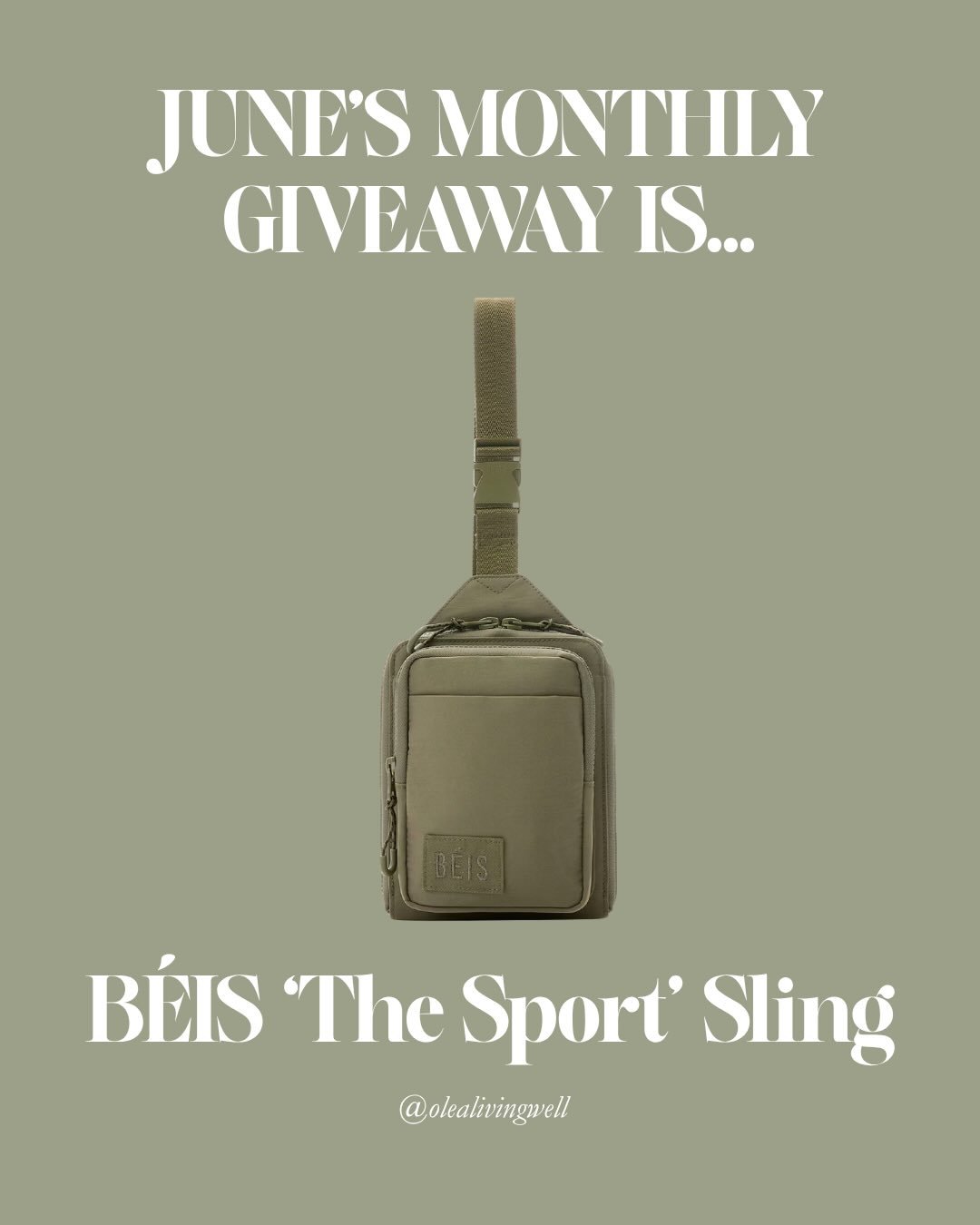 This month, we&rsquo;ve partnered with our sponsors through Ol&eacute;a&rsquo;s Giving Circle for something special. ✨

Giveaway: B&Eacute;IS &lsquo;The Sport&rsquo; Sling (2 winners)
Charity: No Kid Hungry

Ol&eacute;a&rsquo;s Giving Circle is a mon
