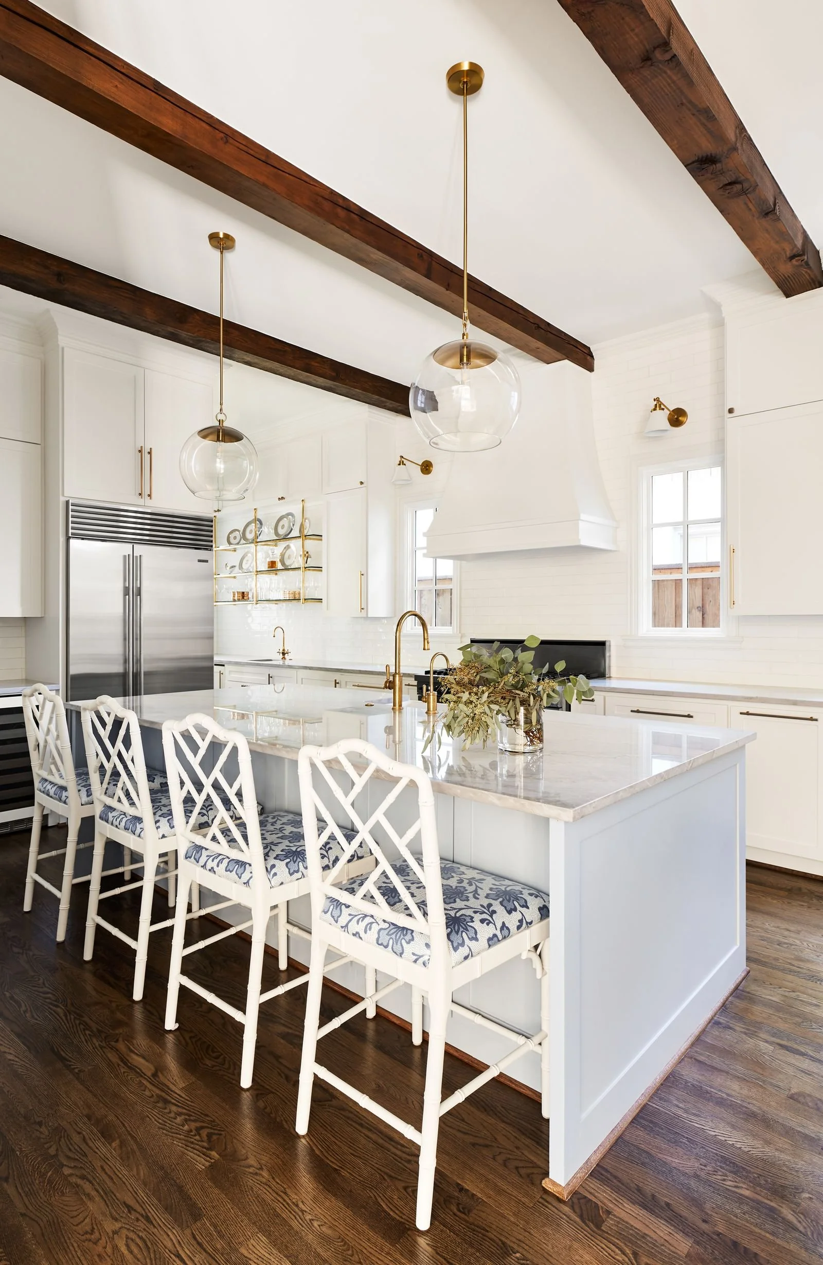 white kitchen island
